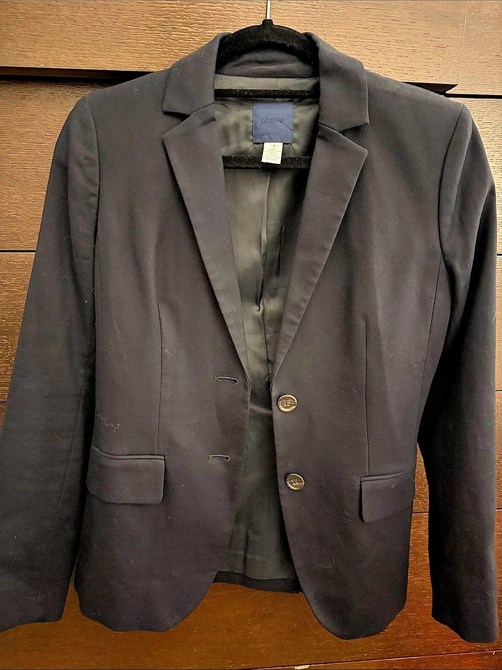 J.Crew Black Cotton Blazer Size 2